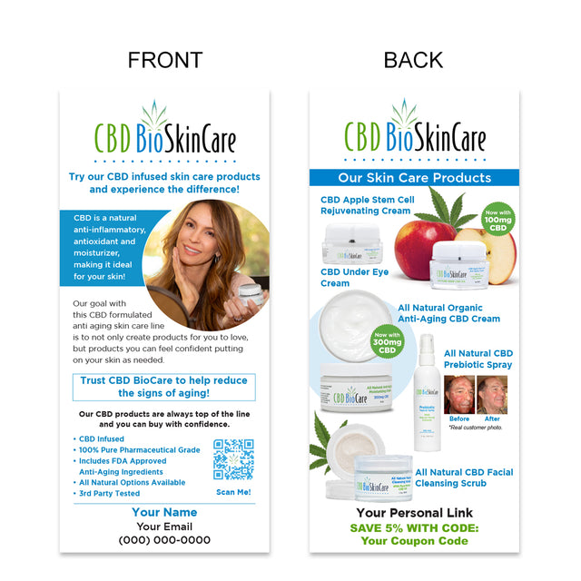 Website Skin Care Rack Card